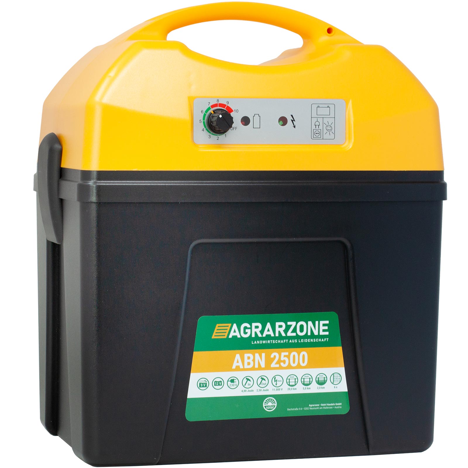 Agrarzone ABN 2500 Weidezaungerät 9V / 12V / 230V, 4 Joule Agrarzone ABN 2500 Weidezaungerät 9V / 12V / 230V, 4 Joule