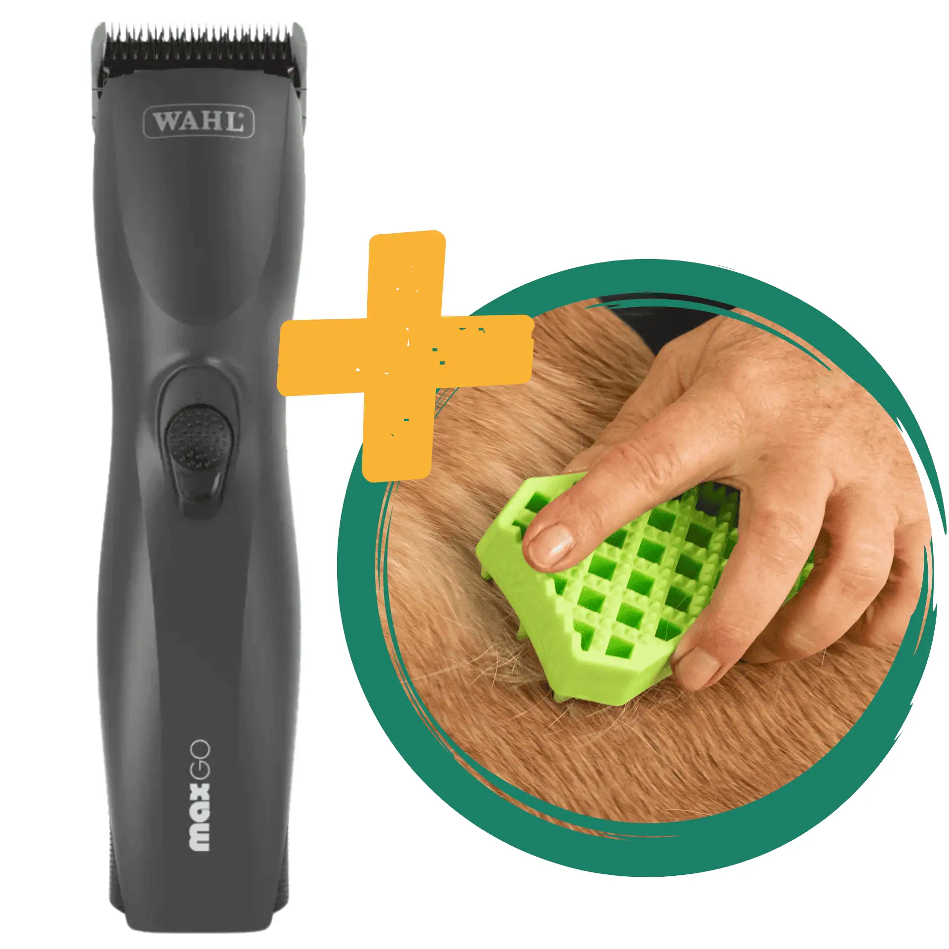 Wahl MaxGo Schermaschine + Gratis Gummibürste Sheddy