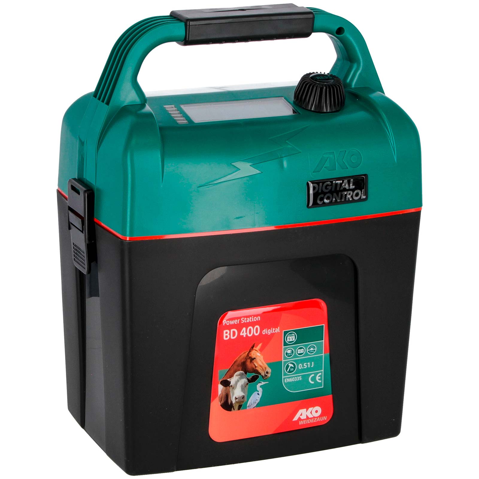 Ako Power Station BD 400 digital Weidezaungerät 9V, 0,51 Joule Ako Power Station BD 400 digital Weidezaungerät 9V, 0,51 Joule