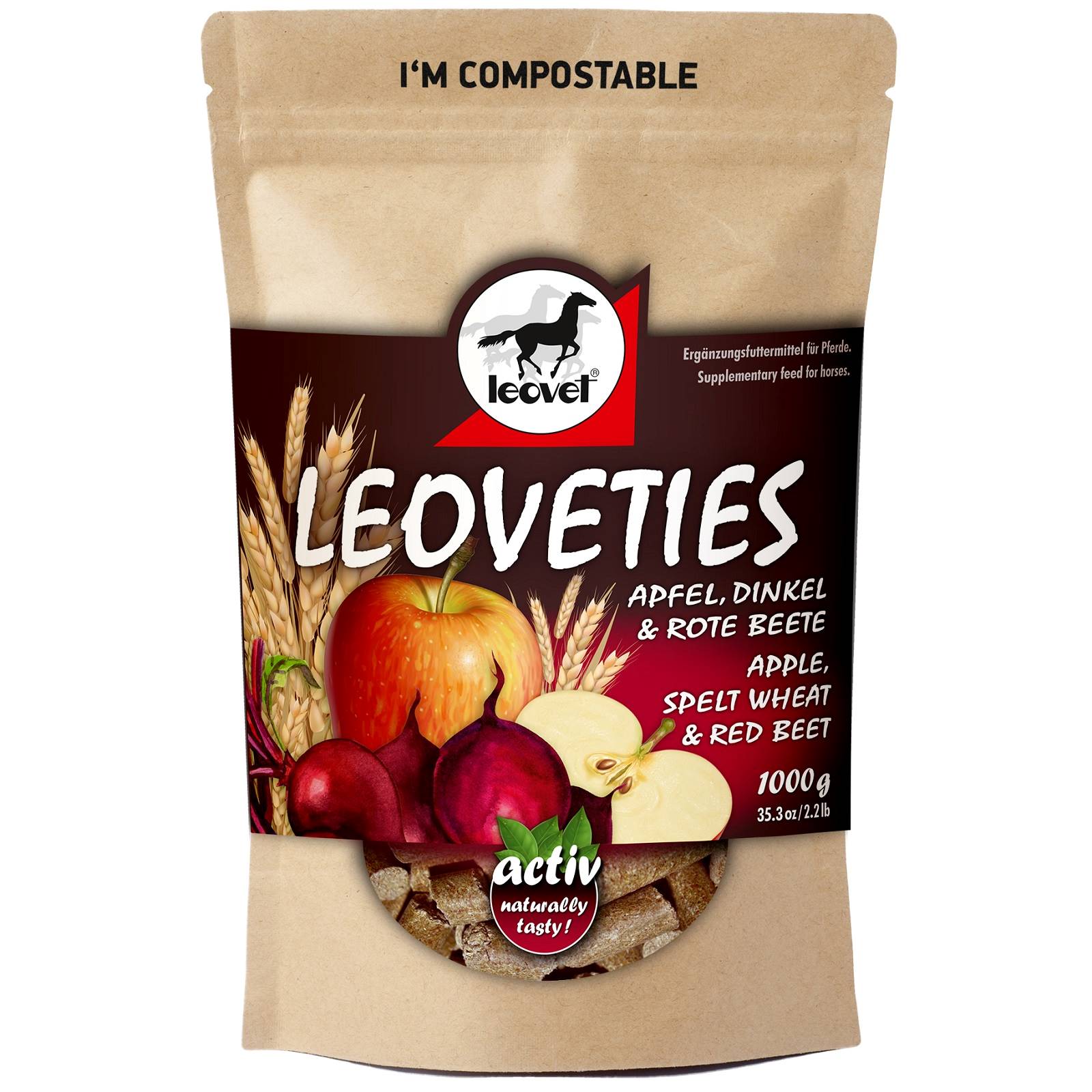 Leovet Leoveties Pferdeleckerlies Apfel, Dinkel & Rote Beete 1 kg