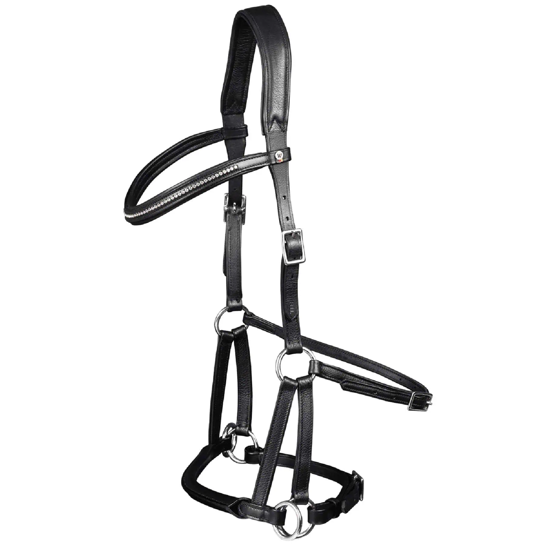 Waldhausen Trensenzaum X-Line Gebisslos Supersoft Nuova, schwarz, Pony