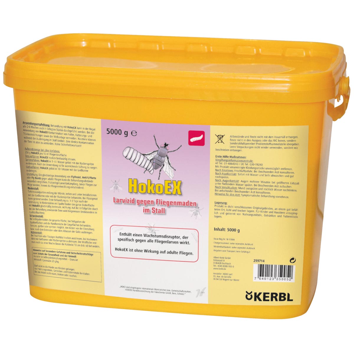 Granular manure area fly larvicide for livestock farms