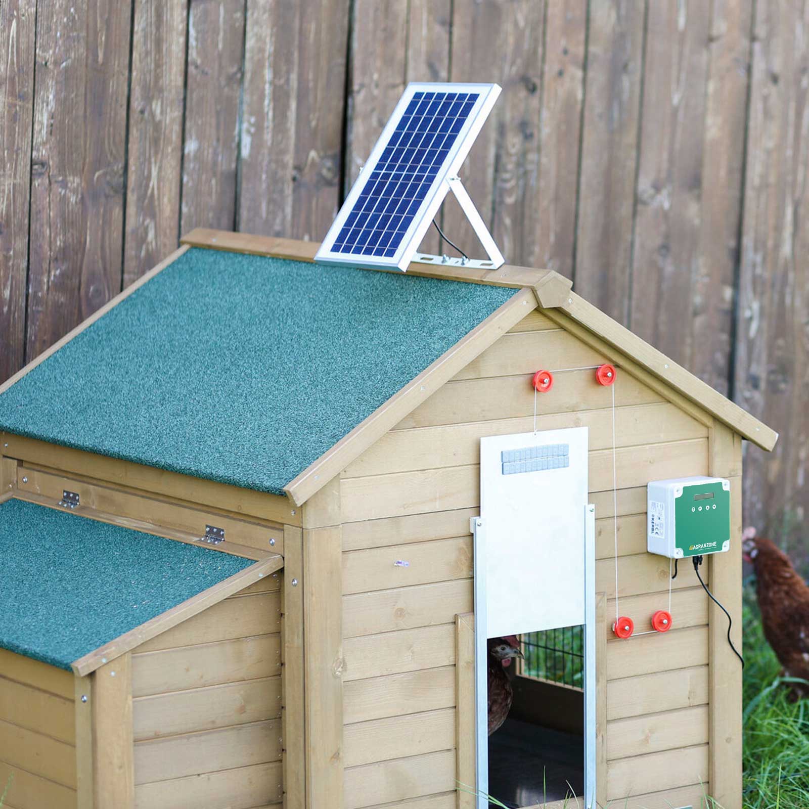 Agrarzone automatische Hühnerklappe Solar ohne Schieber