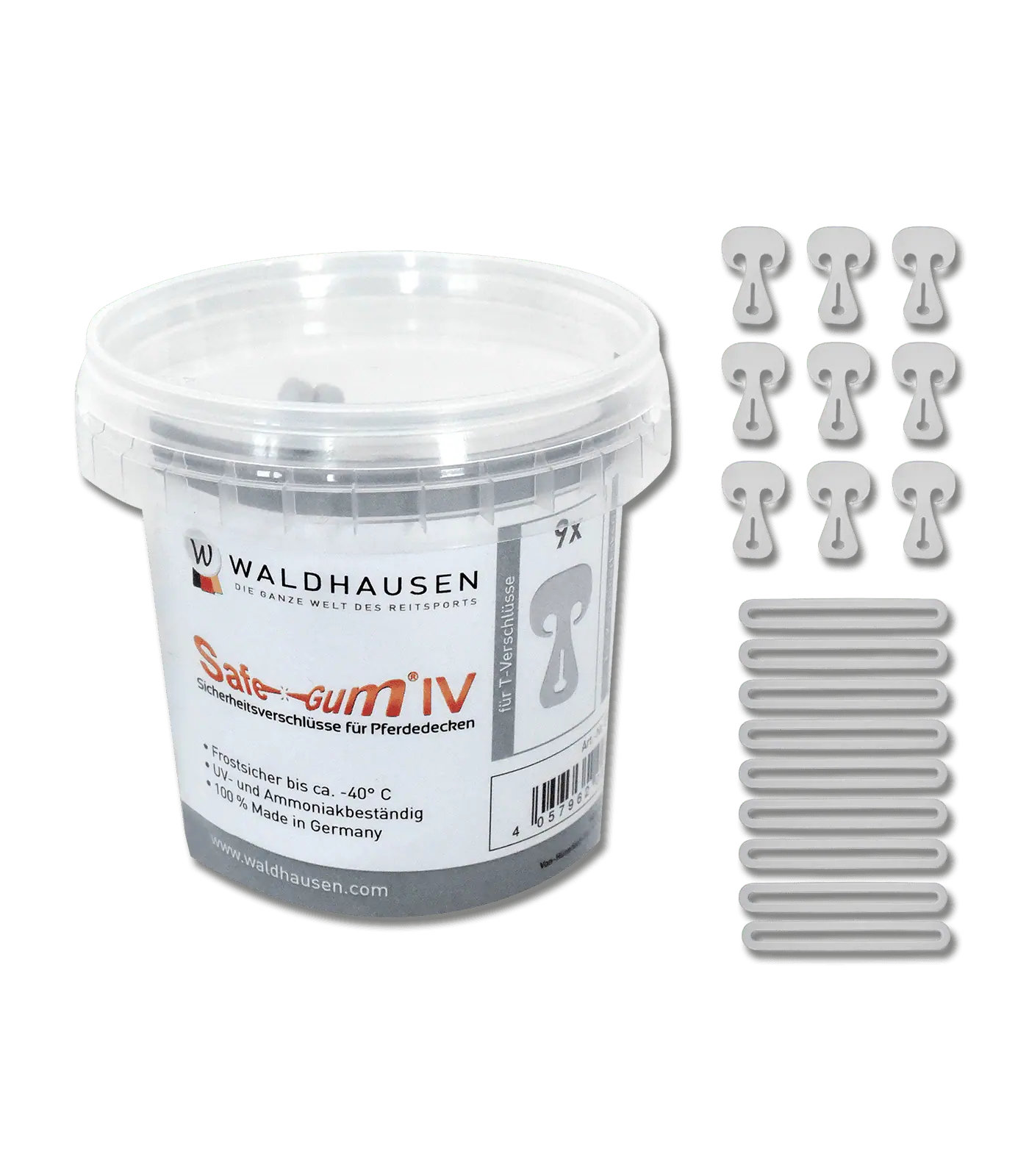 Waldhausen Safe-Gum, silbergrau, Eimer (18er Set gemischt)