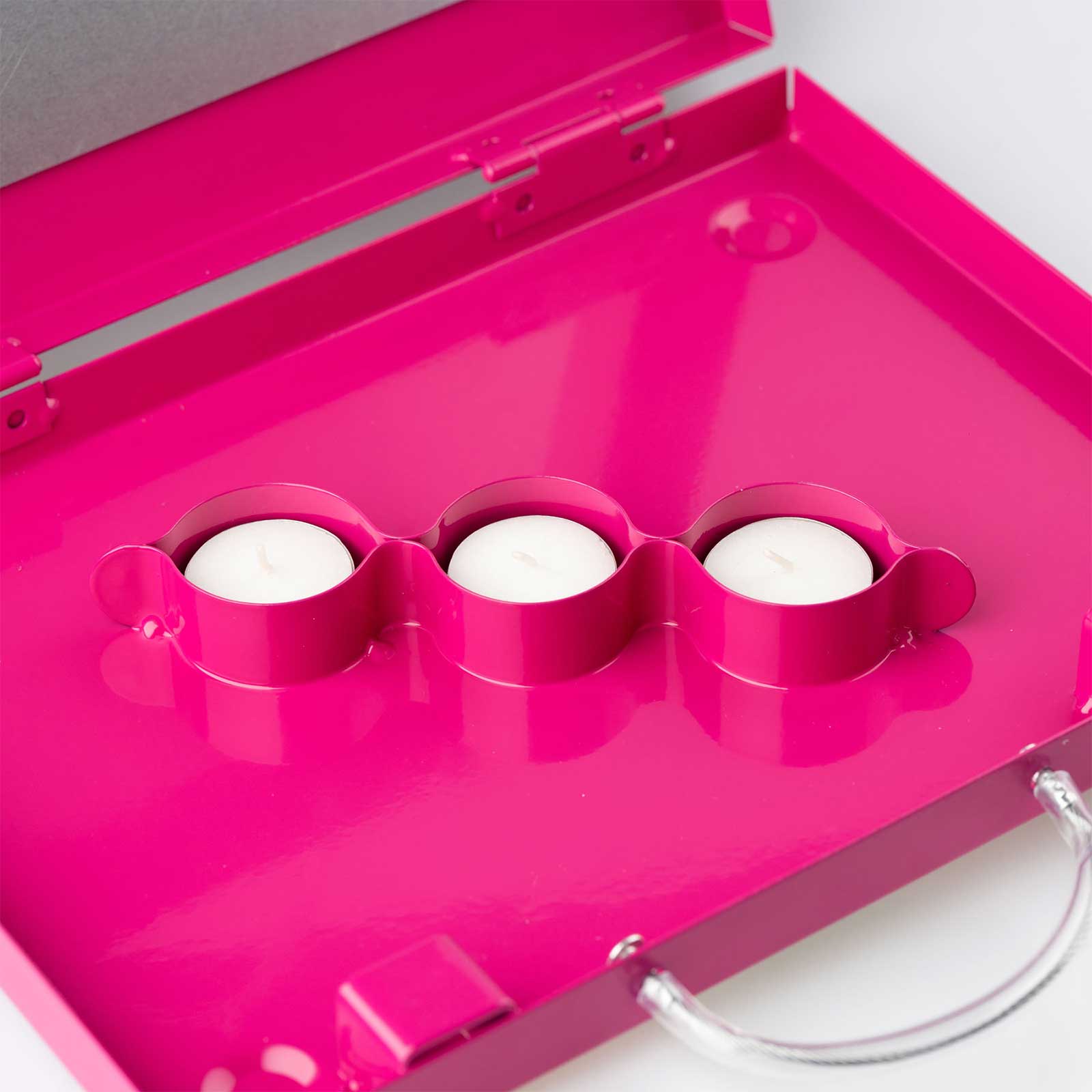 Eurohunt Teelicht-Heizung pink mit Teelichter 100er Pack