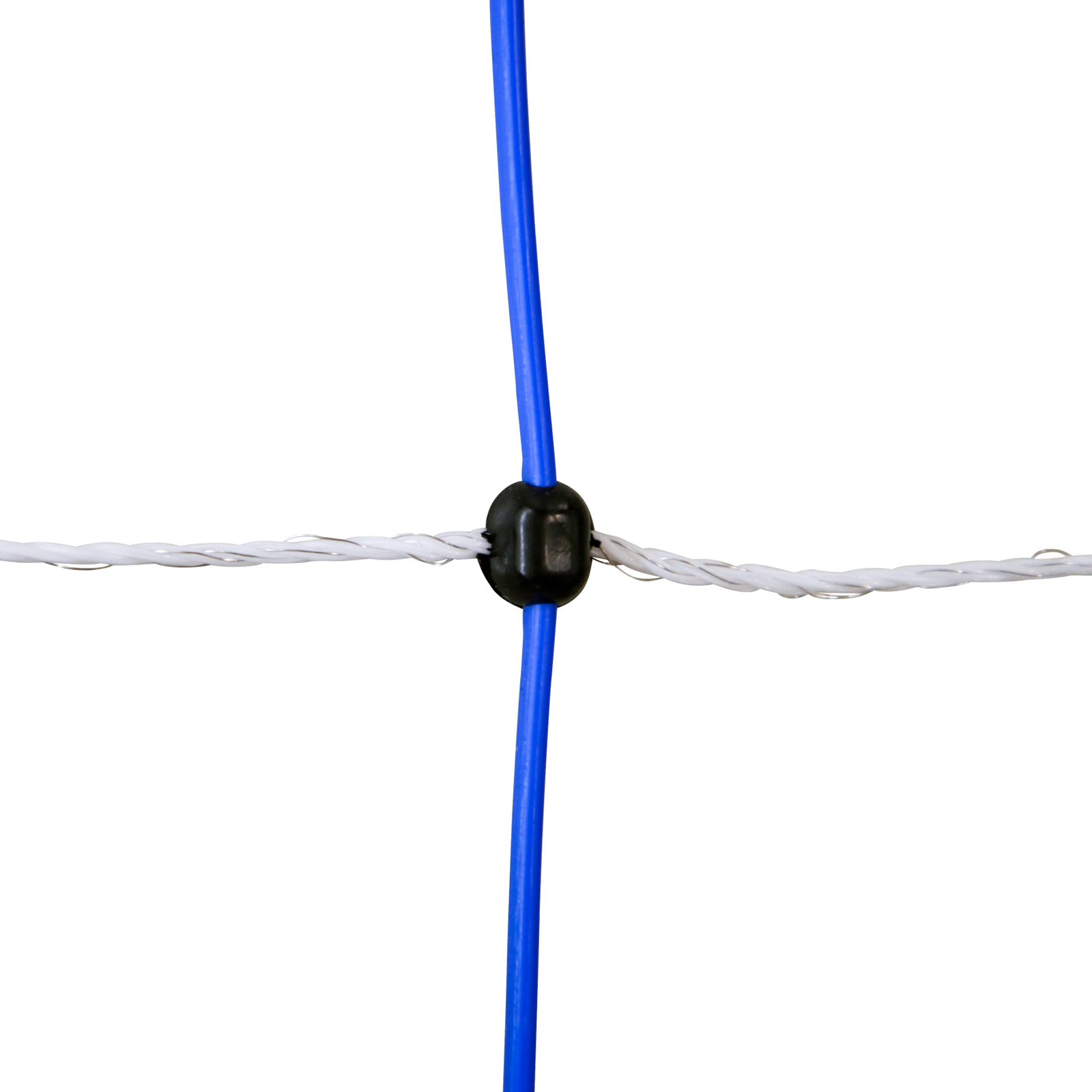 Ako Wildzaun TitanNet 145 mit Strom, Doppelspitze, weiß-blau 25 m x 145 cm