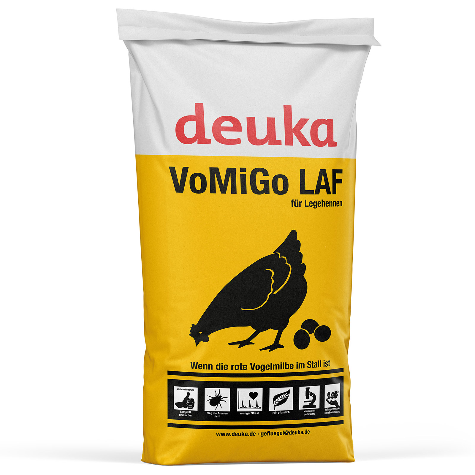 Deuka All-Mash VoMiGo LAF Pellets Hühnerfutter bei Vogelmilbe 25 kg
