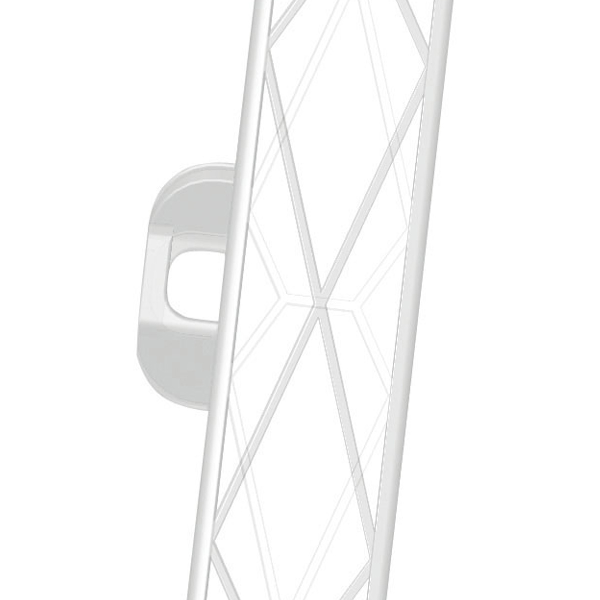 Kunststoffpfahl Titan 110 cm, Doppeltritt, weiß (5er Pack)