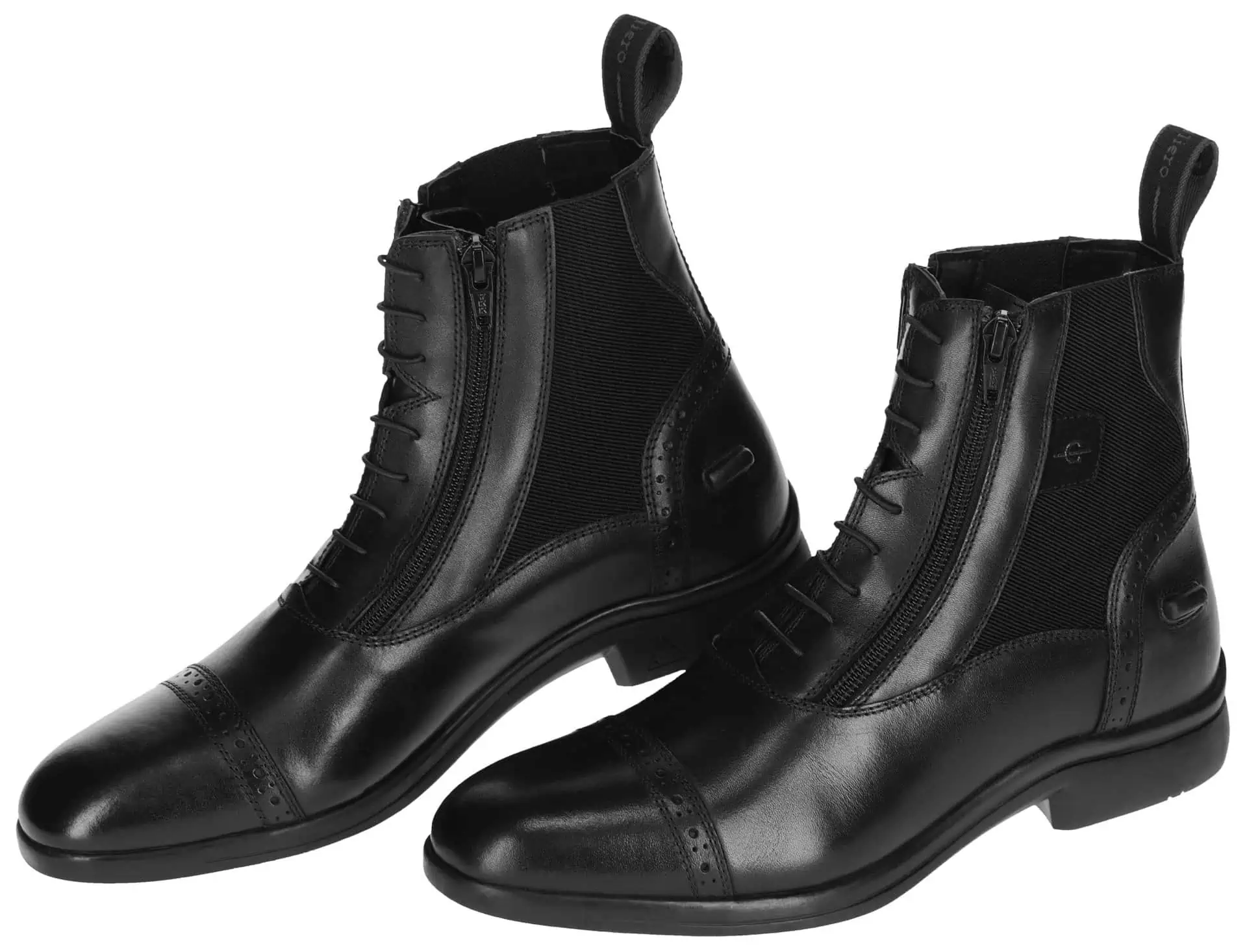 Reitstiefelette Vienna Leder schwarz