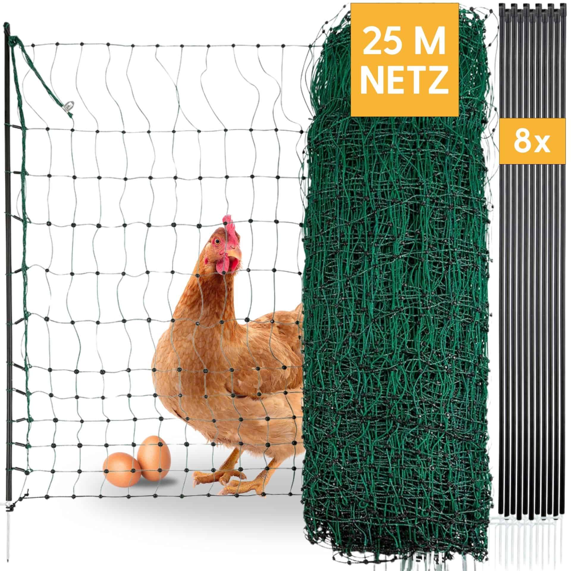 Agrarzone Geflügelnetz Classic ohne Strom, Doppelspitze, grün 25 m x 112 cm Agrarzone Geflügelnetz Classic ohne Strom, Doppelspitze, grün 25 m x 112 cm
