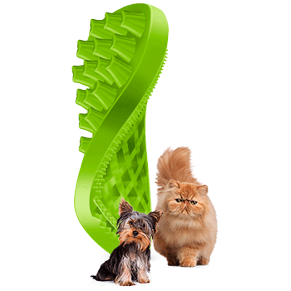Silikon Tierbürste PET+ME grün