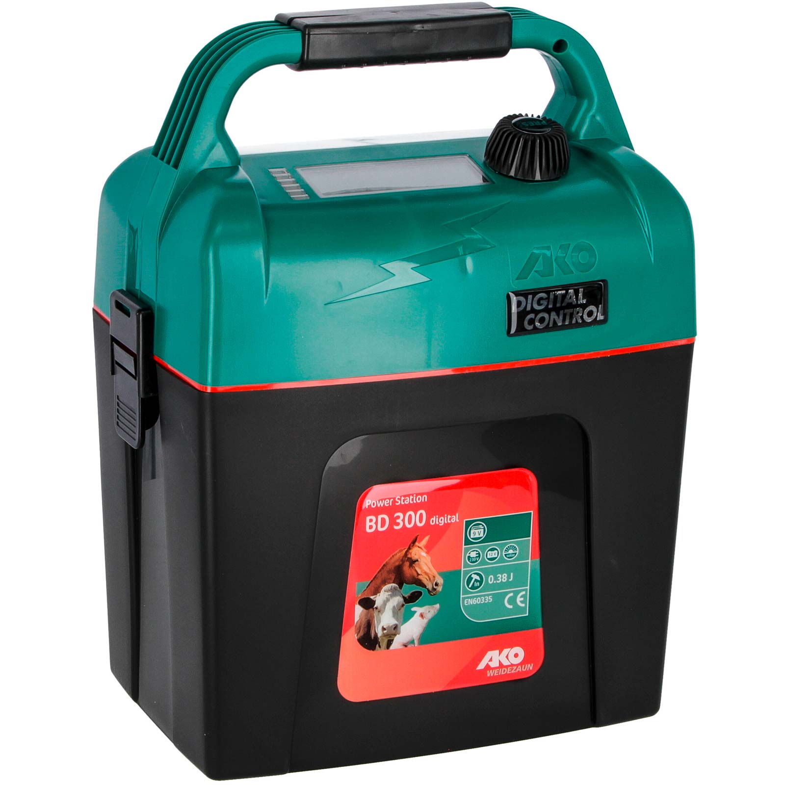 Ako Power Station BD 300 digital Weidezaungerät 9V, 0,38 Joule Ako Power Station BD 300 digital Weidezaungerät 9V, 0,38 Joule