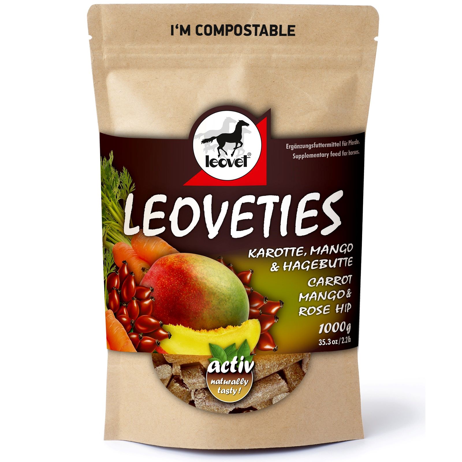 Leovet Leoveties Pferdeleckerlies Karotte, Mango & Hagebutte 1 kg