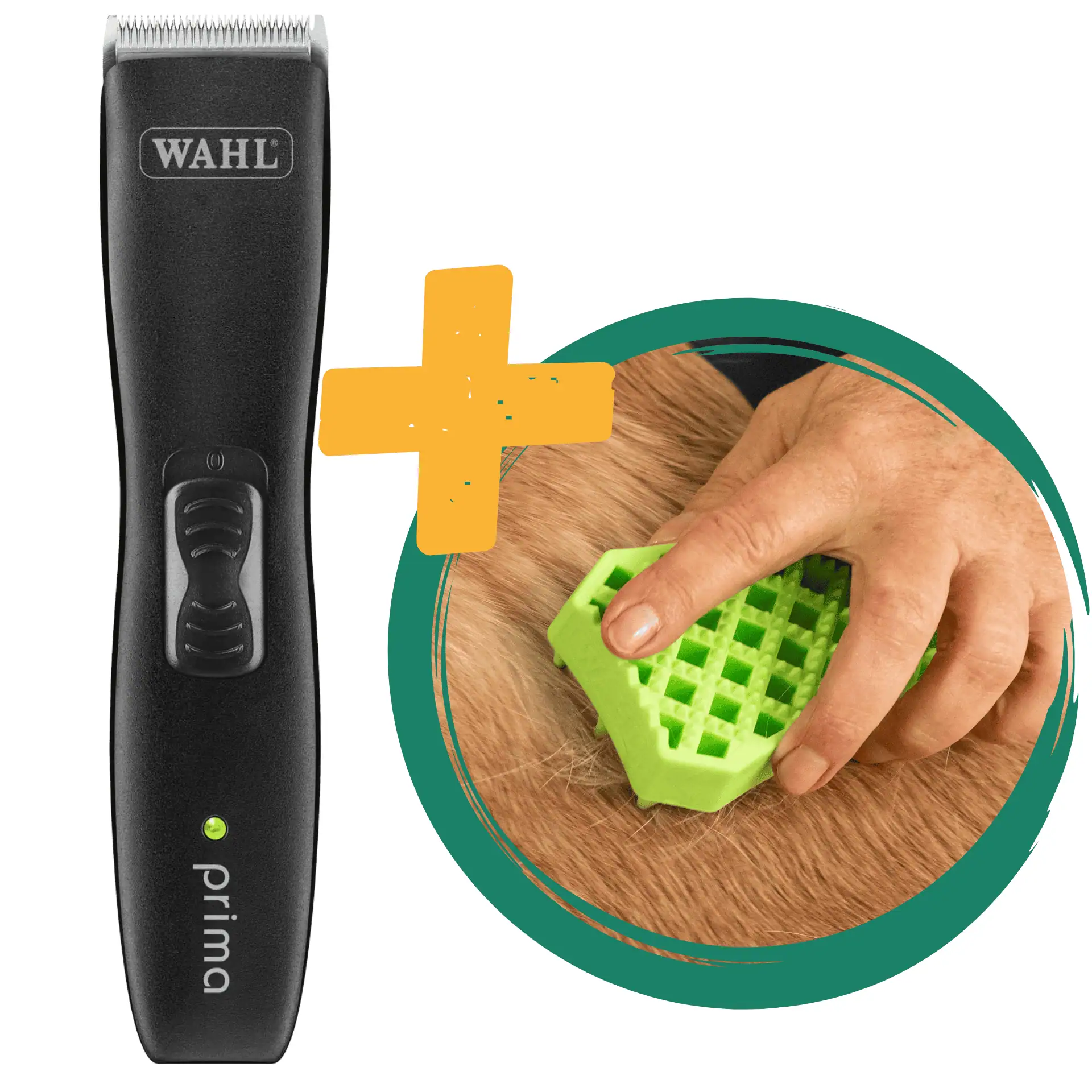 Wahl Prima Schermaschine + Gratis Gummibürste Sheddy