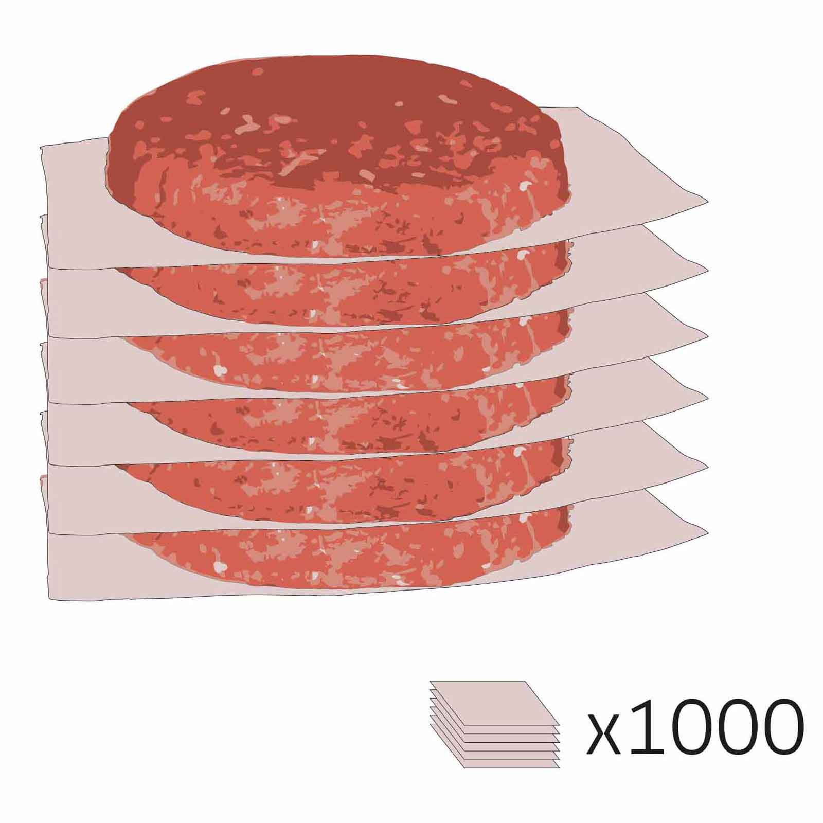 Papierzwischenlage für Burger 1000 Stk.